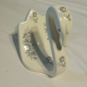 Vintage Porcelain Swan Napkin Holder
